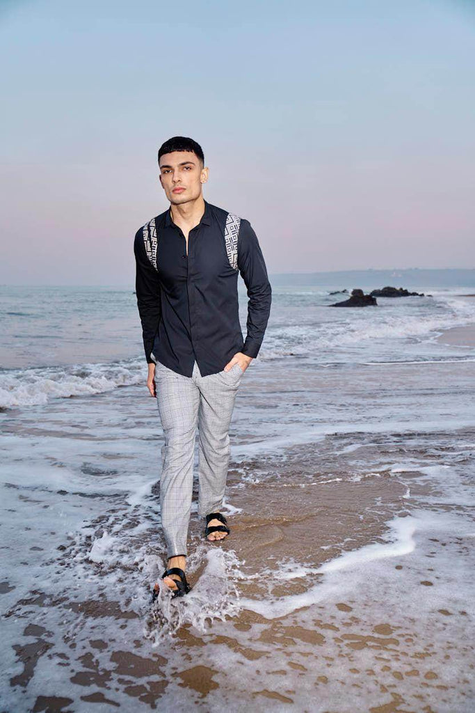 JACQUARD HARNESS SHIRT - dash and dot dash and dot