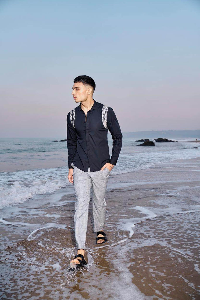 JACQUARD HARNESS SHIRT - dash and dot dash and dot