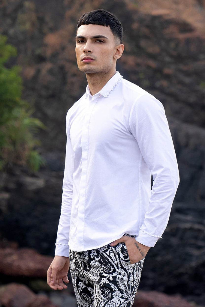 PEARL TRIMMED SHIRT - dash and dot dash and dot