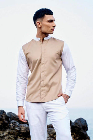 CONTRAST FRONT SHIRT - dash and dot