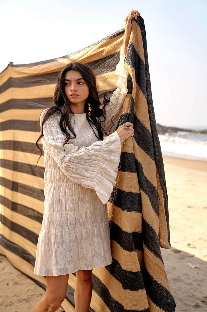 ALLOVER RUCHED LACE DRESS - dash and dot dash and dot