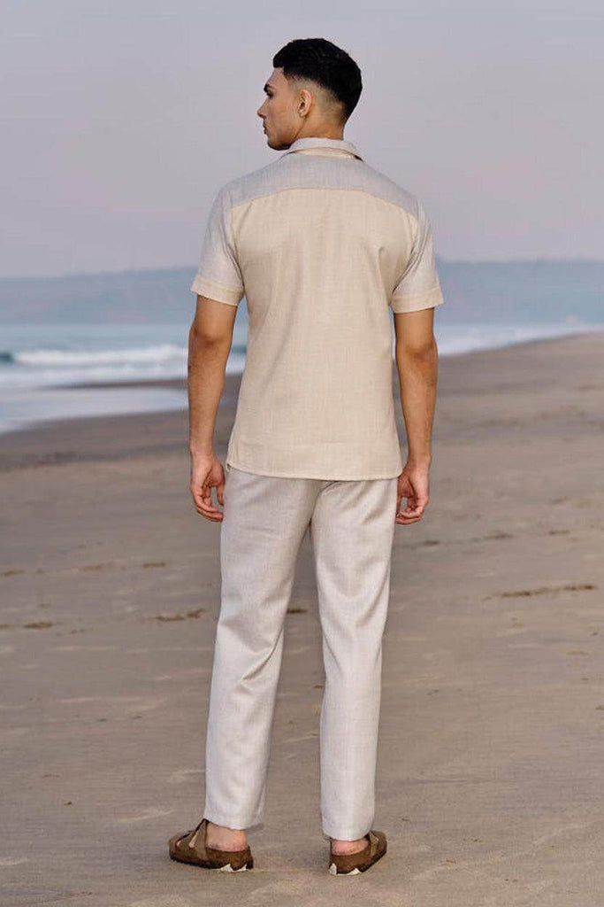 BEIGE PINTUCK PANT - dash and dot dash and dot