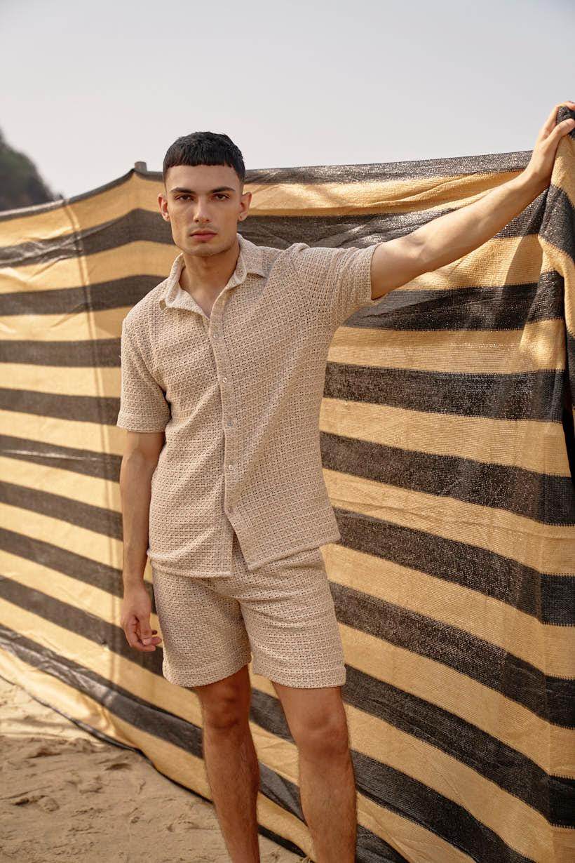 TEXTURED LACE SHORTS - dash and dot