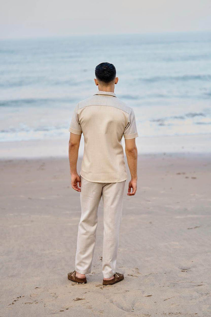 BEIGE PINTUCK PANT - dash and dot dash and dot