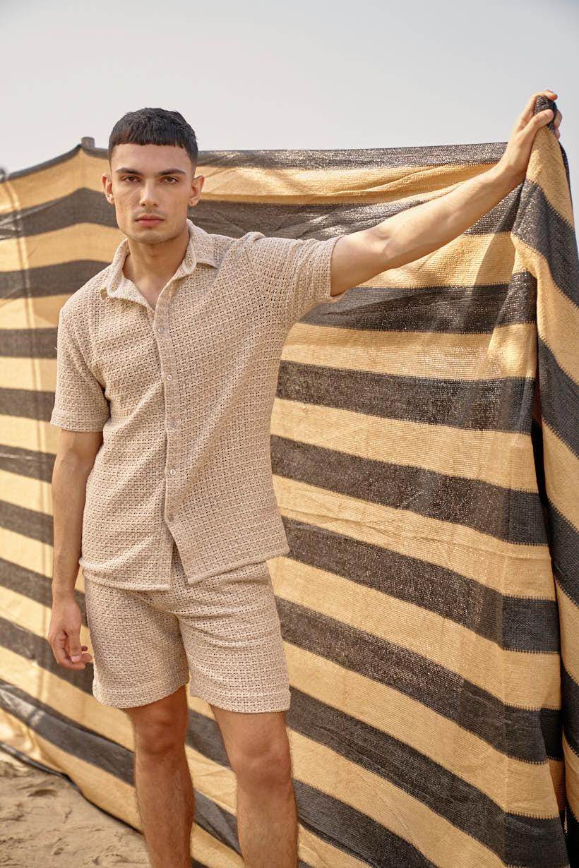 TEXTURED LACE SHIRT - dash and dot