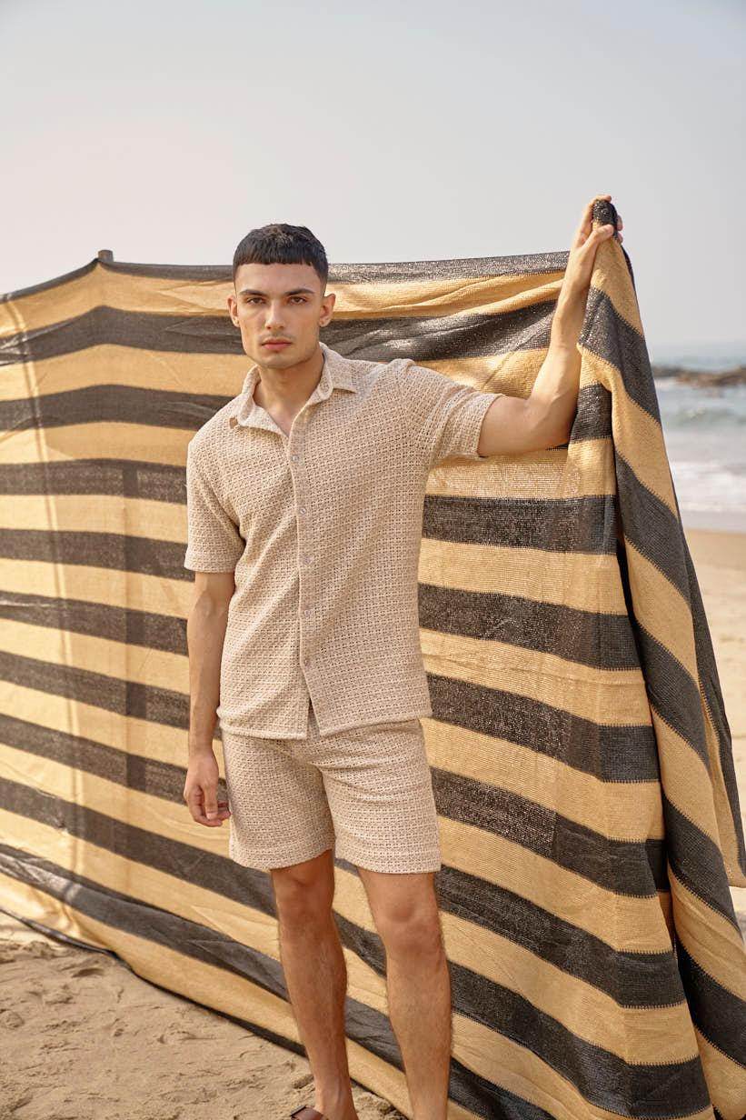 TEXTURED LACE SHIRT - dash and dot