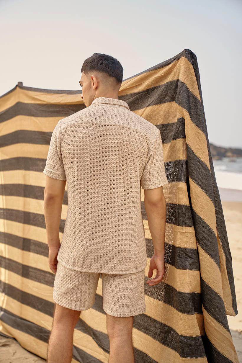 TEXTURED LACE SHIRT - dash and dot