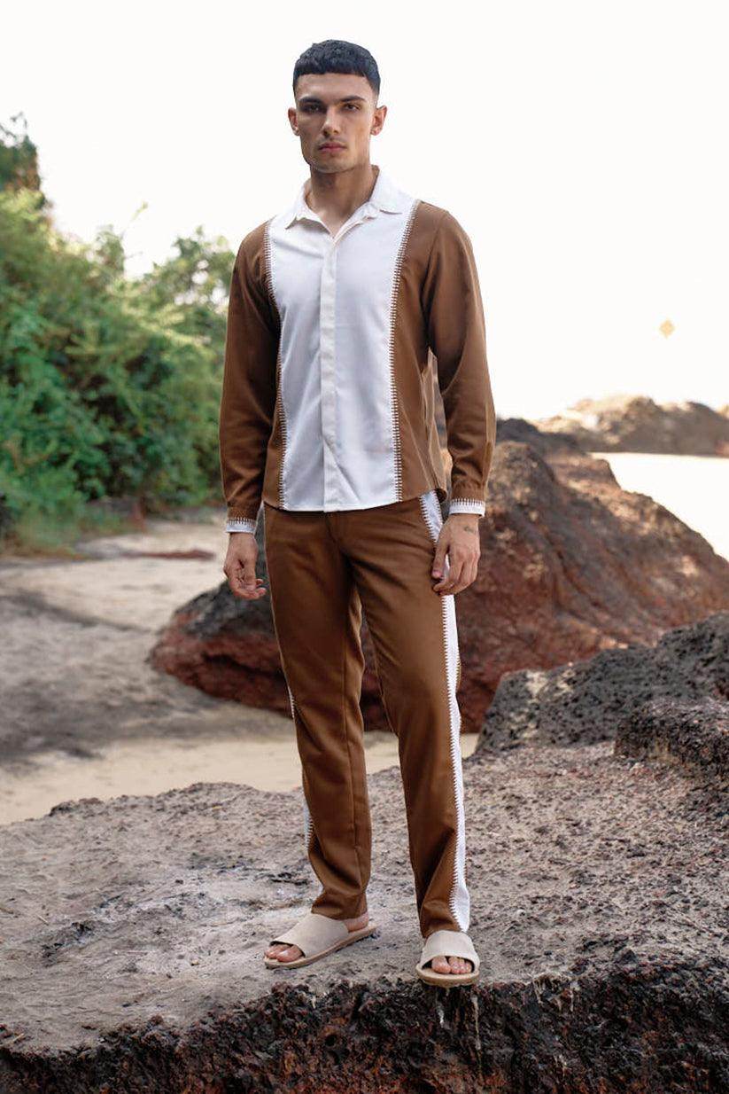 STITCHED & BLOCKED SHIRT - dash and dot