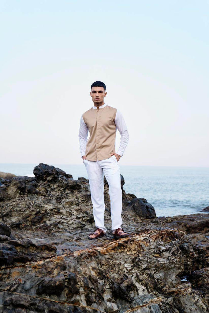 CONTRAST FRONT SHIRT - dash and dot dash and dot