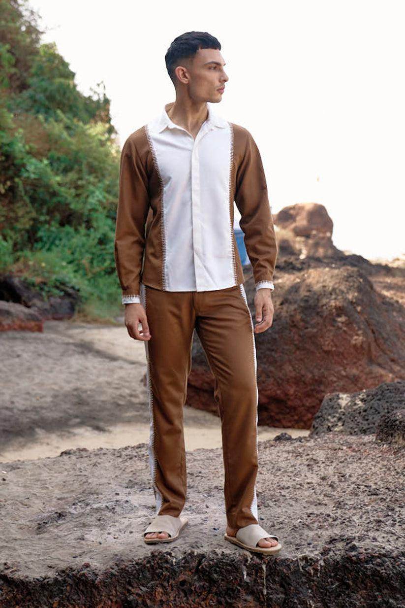 STITCHED & BLOCKED SHIRT - dash and dot