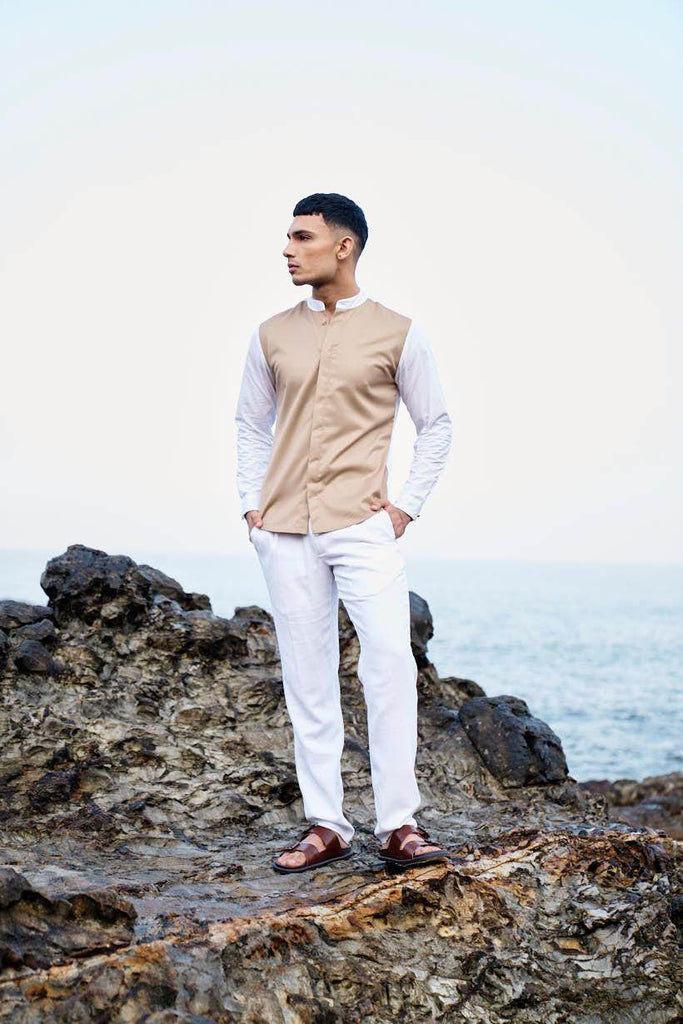 CONTRAST FRONT SHIRT - dash and dot dash and dot