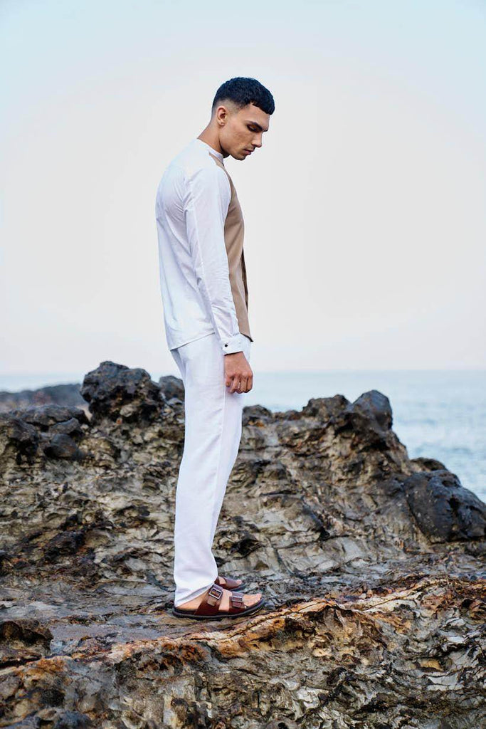 CONTRAST FRONT SHIRT - dash and dot dash and dot