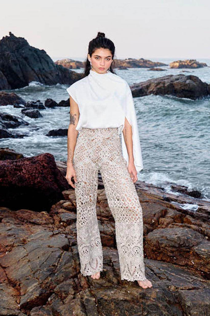 METALLIC LACE PANT - dash and dot dash and dot