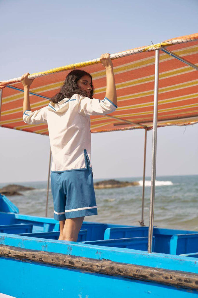 CONTRAST PIPED SHORTS - dash and dot dash and dot