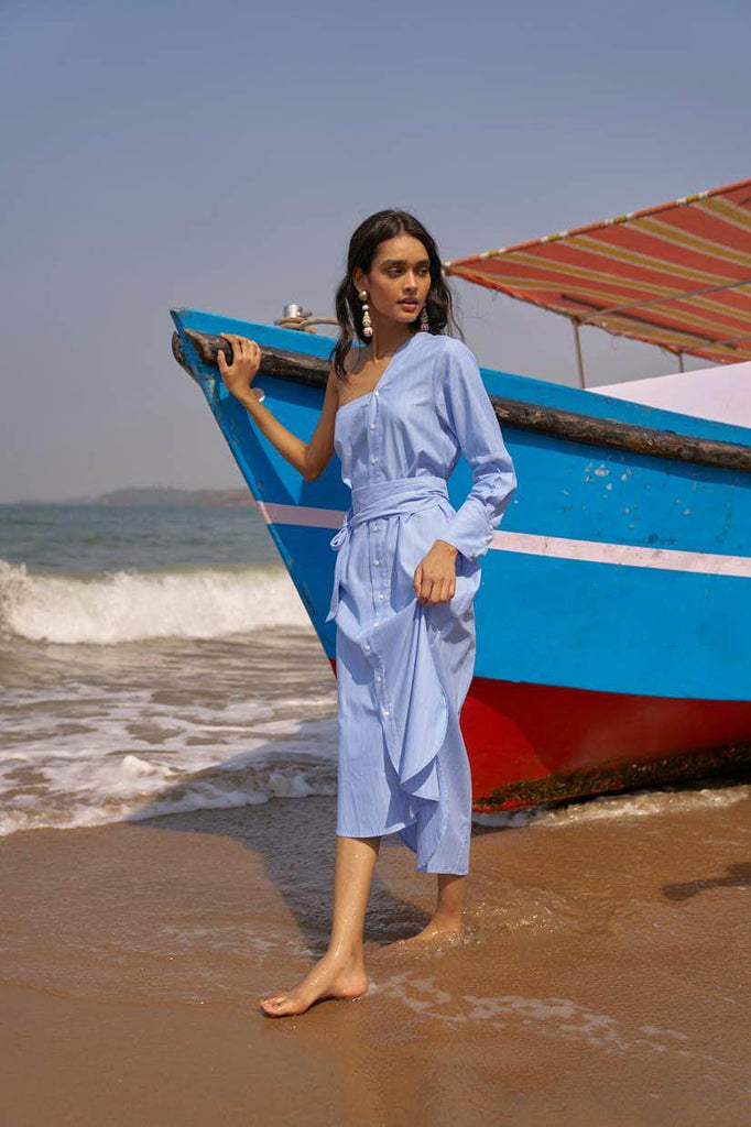 SINGLE SLEEVE SHIRT DRESS - dash and dot dash and dot
