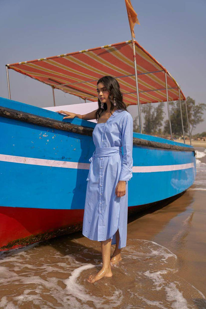 SINGLE SLEEVE SHIRT DRESS - dash and dot dash and dot