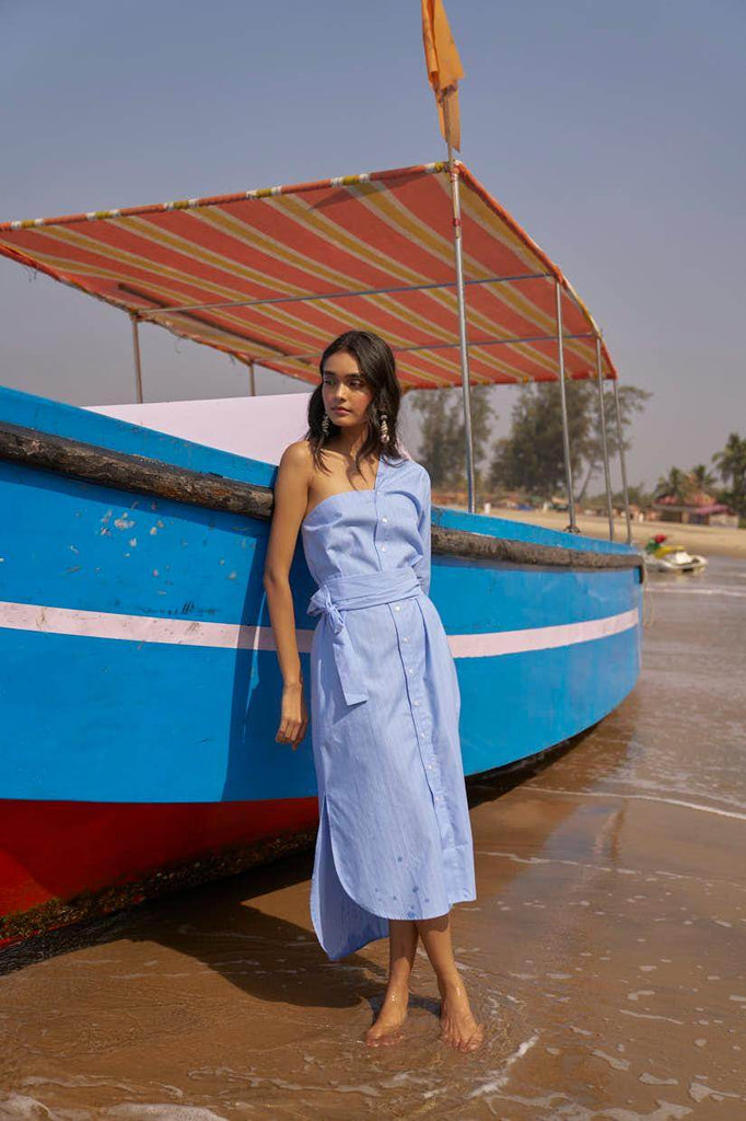 SINGLE SLEEVE SHIRT DRESS - dash and dot dash and dot