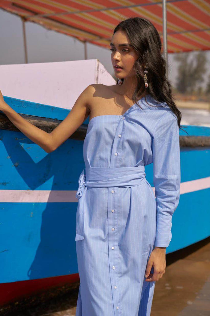 SINGLE SLEEVE SHIRT DRESS - dash and dot dash and dot