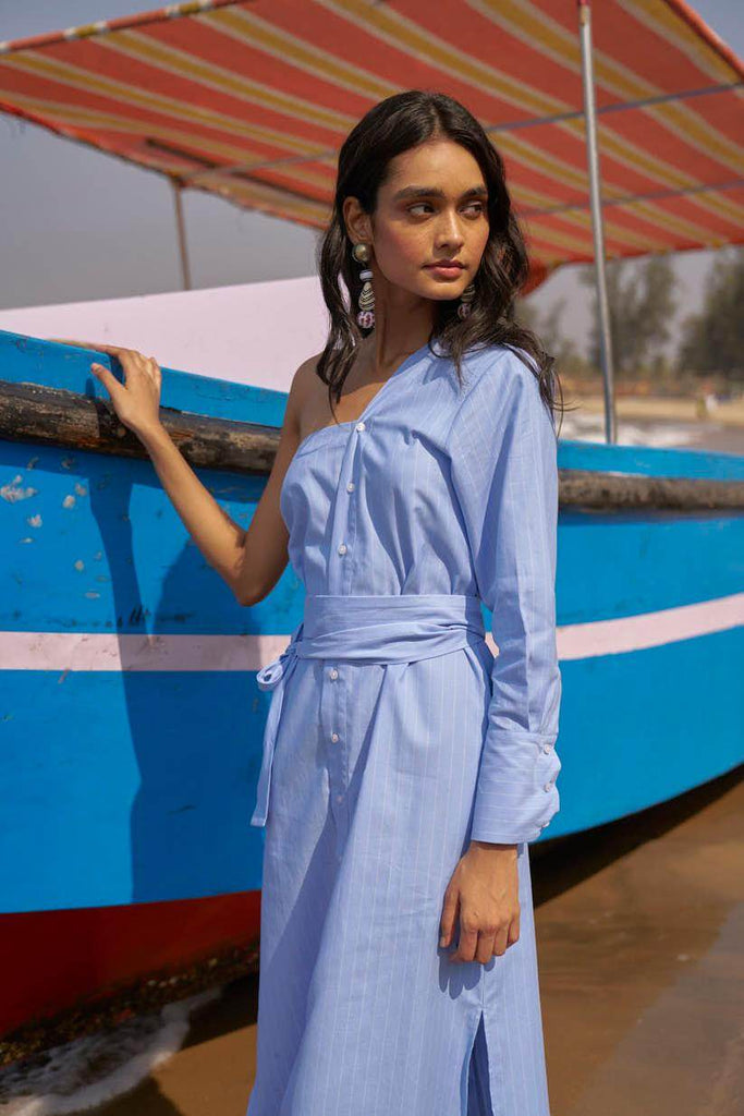 SINGLE SLEEVE SHIRT DRESS - dash and dot dash and dot