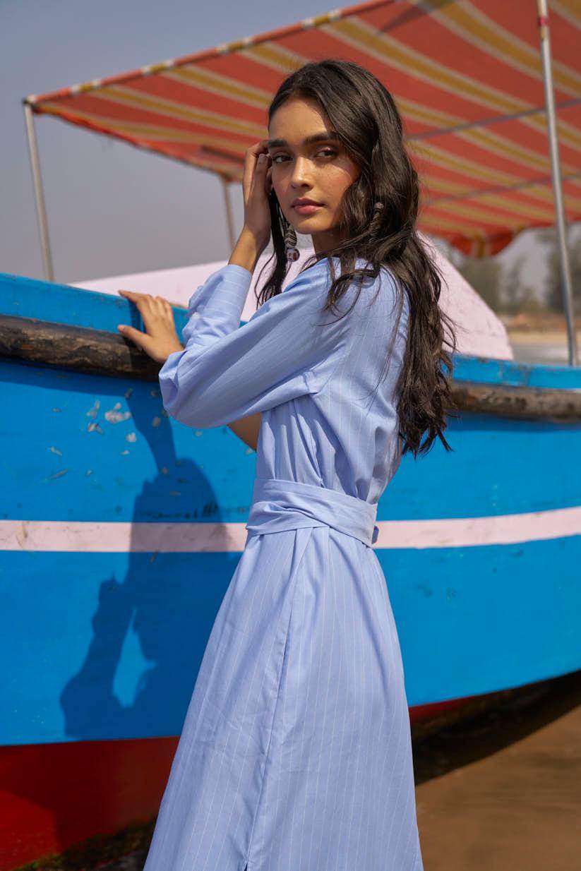SINGLE SLEEVE SHIRT DRESS - dash and dot