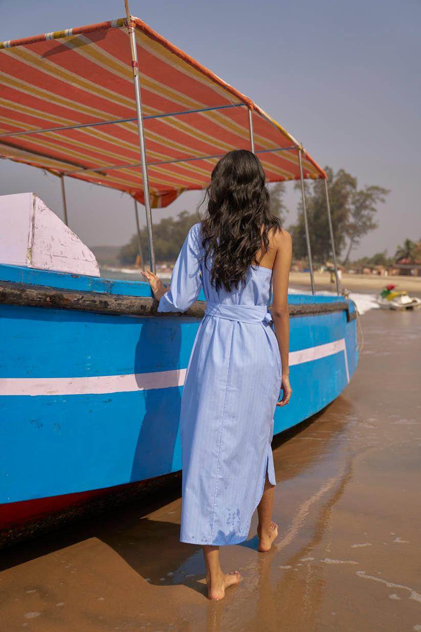 SINGLE SLEEVE SHIRT DRESS - dash and dot