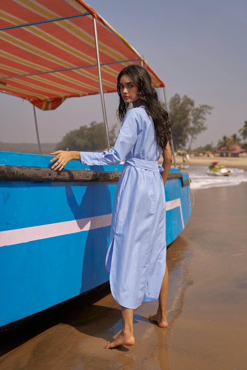 SINGLE SLEEVE SHIRT DRESS - dash and dot