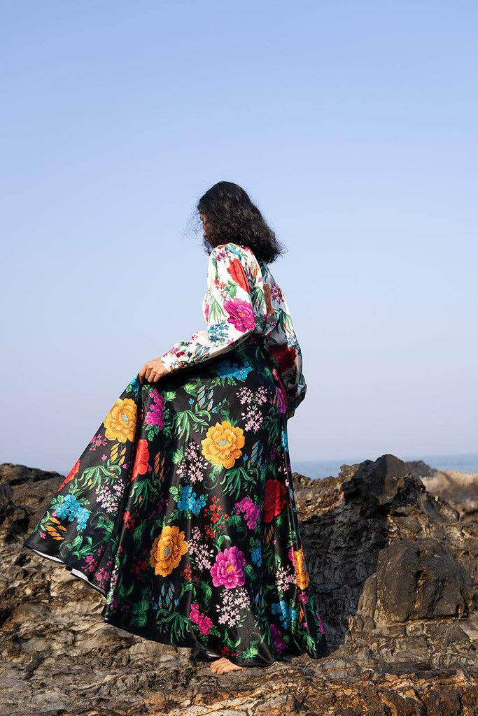 FLORAL PRINTED MAXI SKIRT SET - dash and dot dash and dot