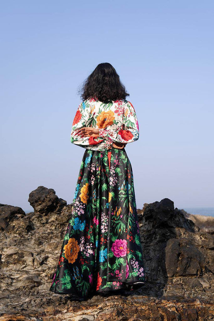 FLORAL PRINTED MAXI SKIRT SET - dash and dot dash and dot