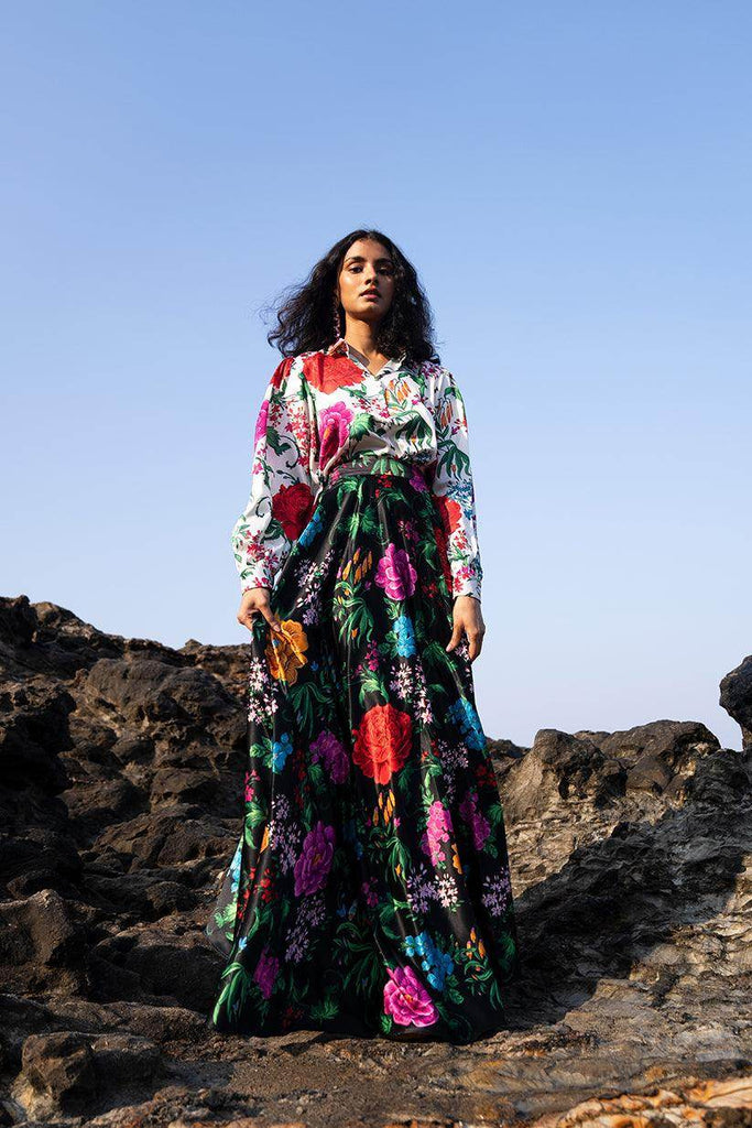 FLORAL PRINTED MAXI SKIRT SET - dash and dot dash and dot