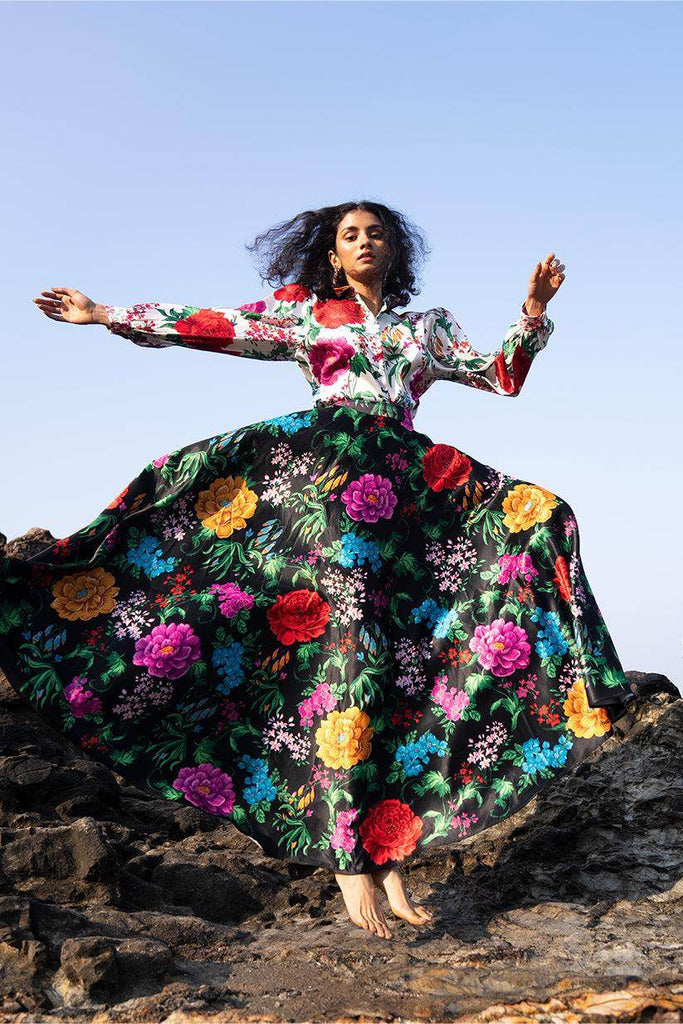 FLORAL PRINTED MAXI SKIRT SET - dash and dot dash and dot