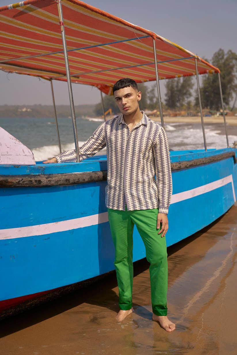 GEO STRIPE SHIRT - dash and dot