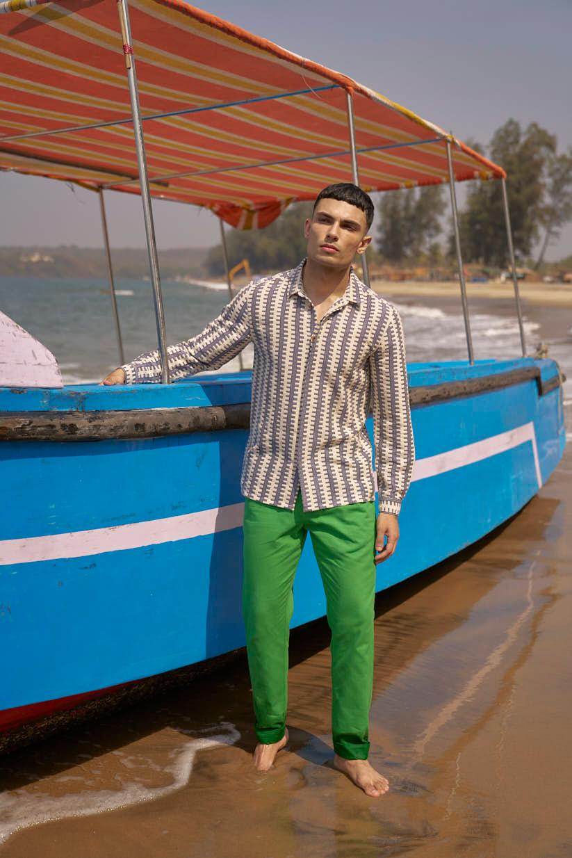 GEO STRIPE SHIRT - dash and dot