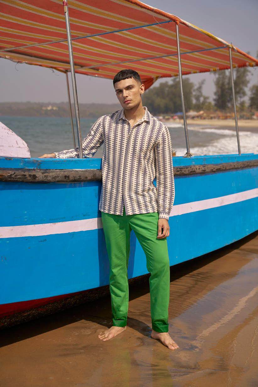 GEO STRIPE SHIRT - dash and dot