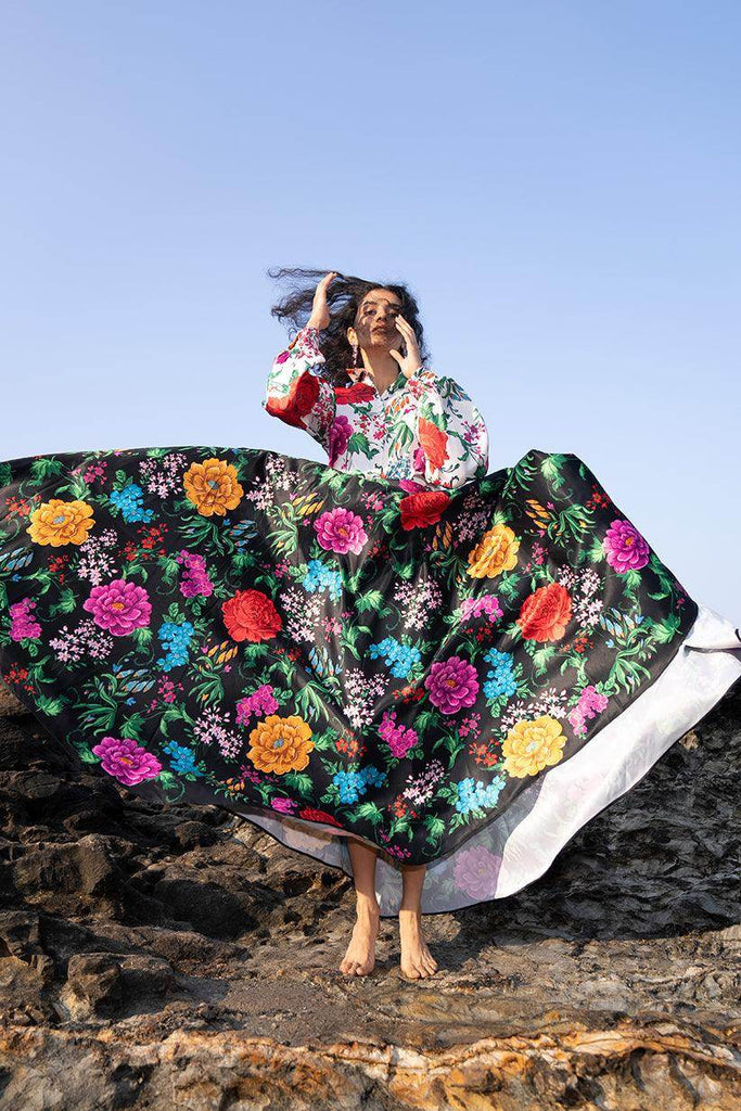 FLORAL PRINTED MAXI SKIRT SET - dash and dot dash and dot