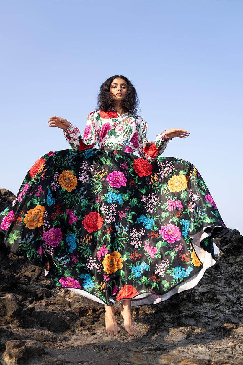 PRINTED WHITE BLOUSE - dash and dot