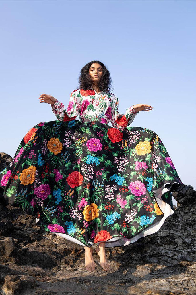 FLORAL PRINTED MAXI SKIRT SET - dash and dot dash and dot