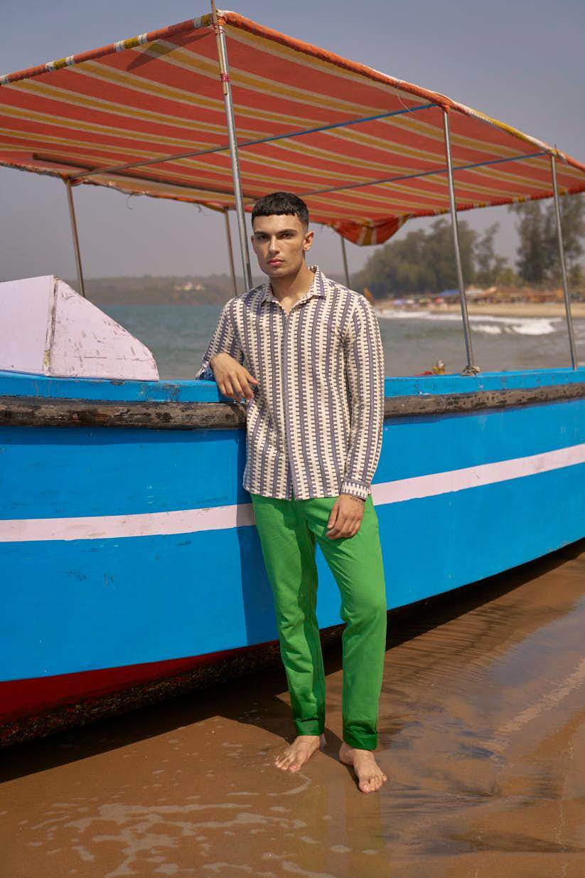 GEO STRIPE SHIRT - dash and dot