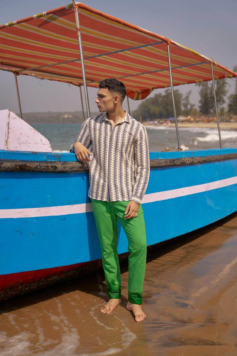 GEO STRIPE SHIRT - dash and dot