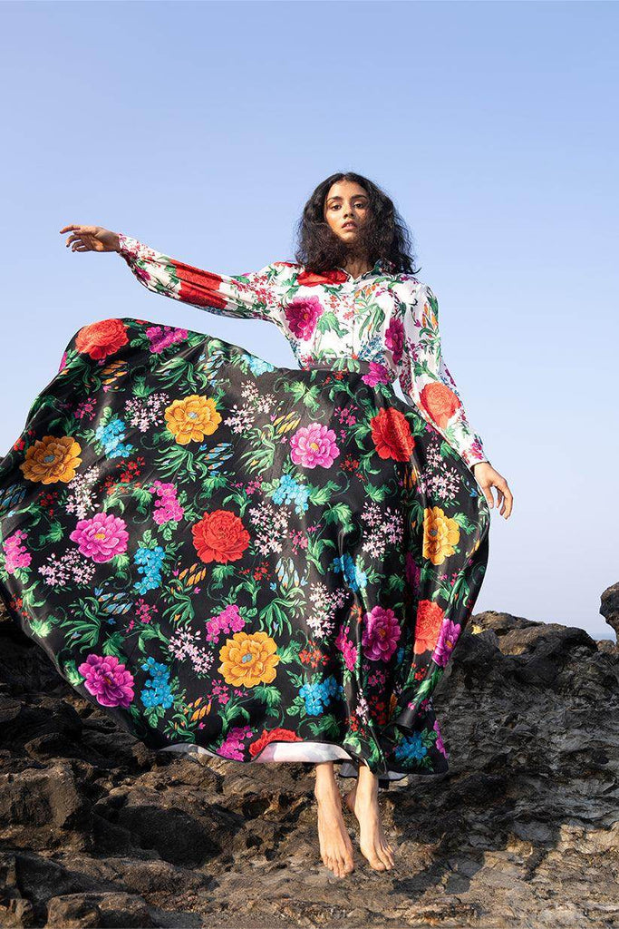 FLORAL PRINTED MAXI SKIRT SET - dash and dot dash and dot