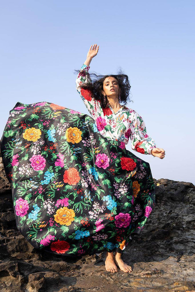 FLORAL PRINTED MAXI SKIRT SET - dash and dot dash and dot