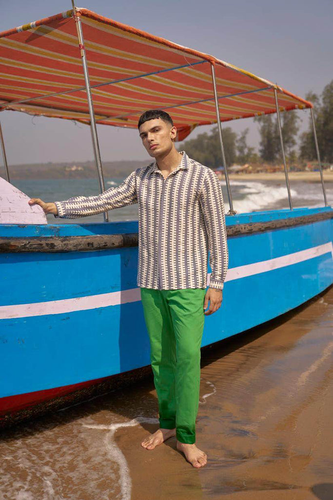 TURN UP COTTON PANT - dash and dot dash and dot