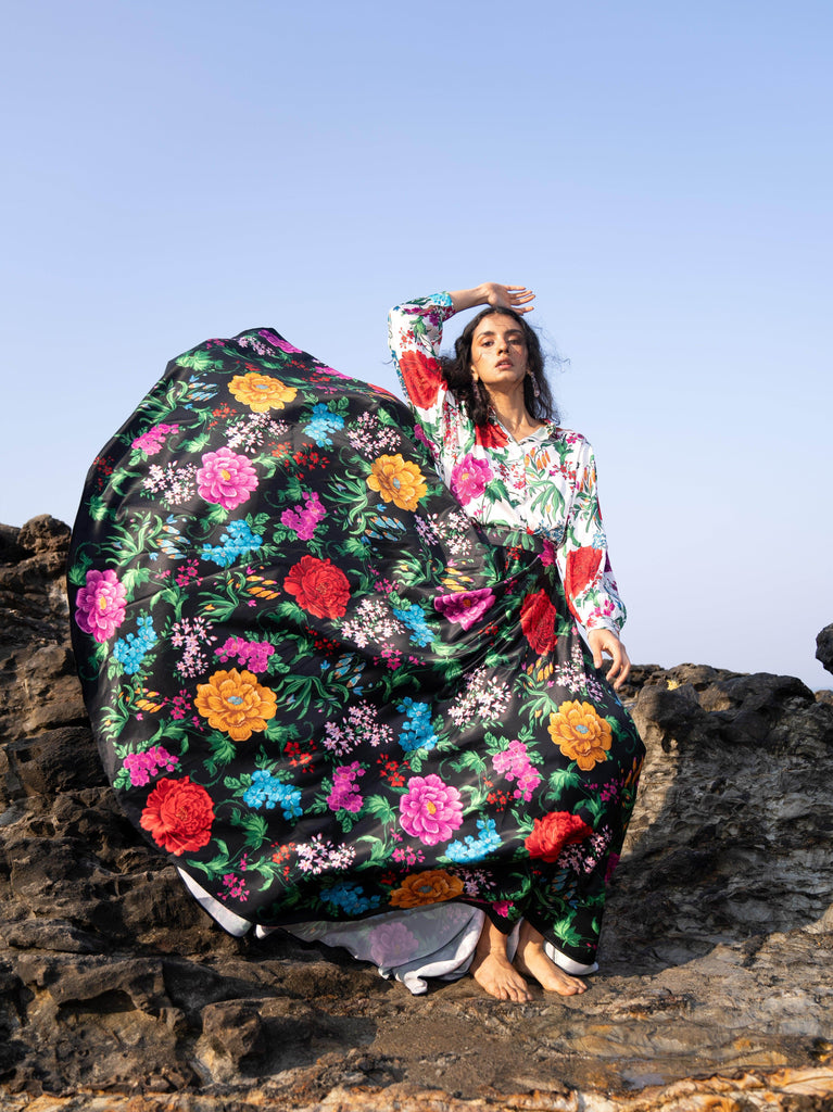 PRINTED BLACK SKIRT - dash and dot dash and dot