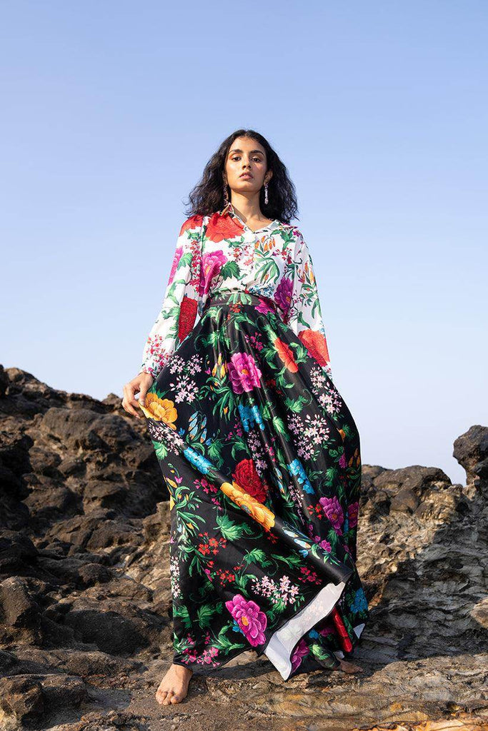 FLORAL PRINTED MAXI SKIRT SET - dash and dot dash and dot