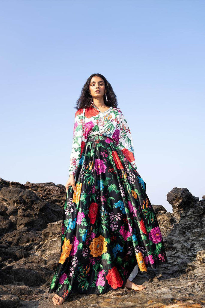 FLORAL PRINTED MAXI SKIRT SET - dash and dot dash and dot