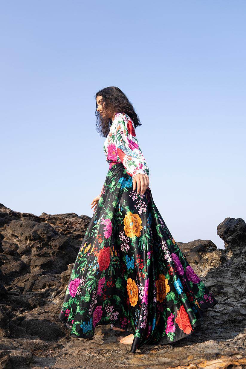 PRINTED WHITE BLOUSE - dash and dot