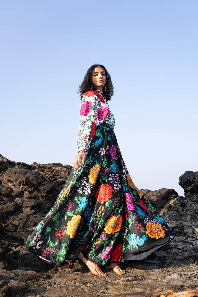 FLORAL PRINTED MAXI SKIRT SET - dash and dot dash and dot