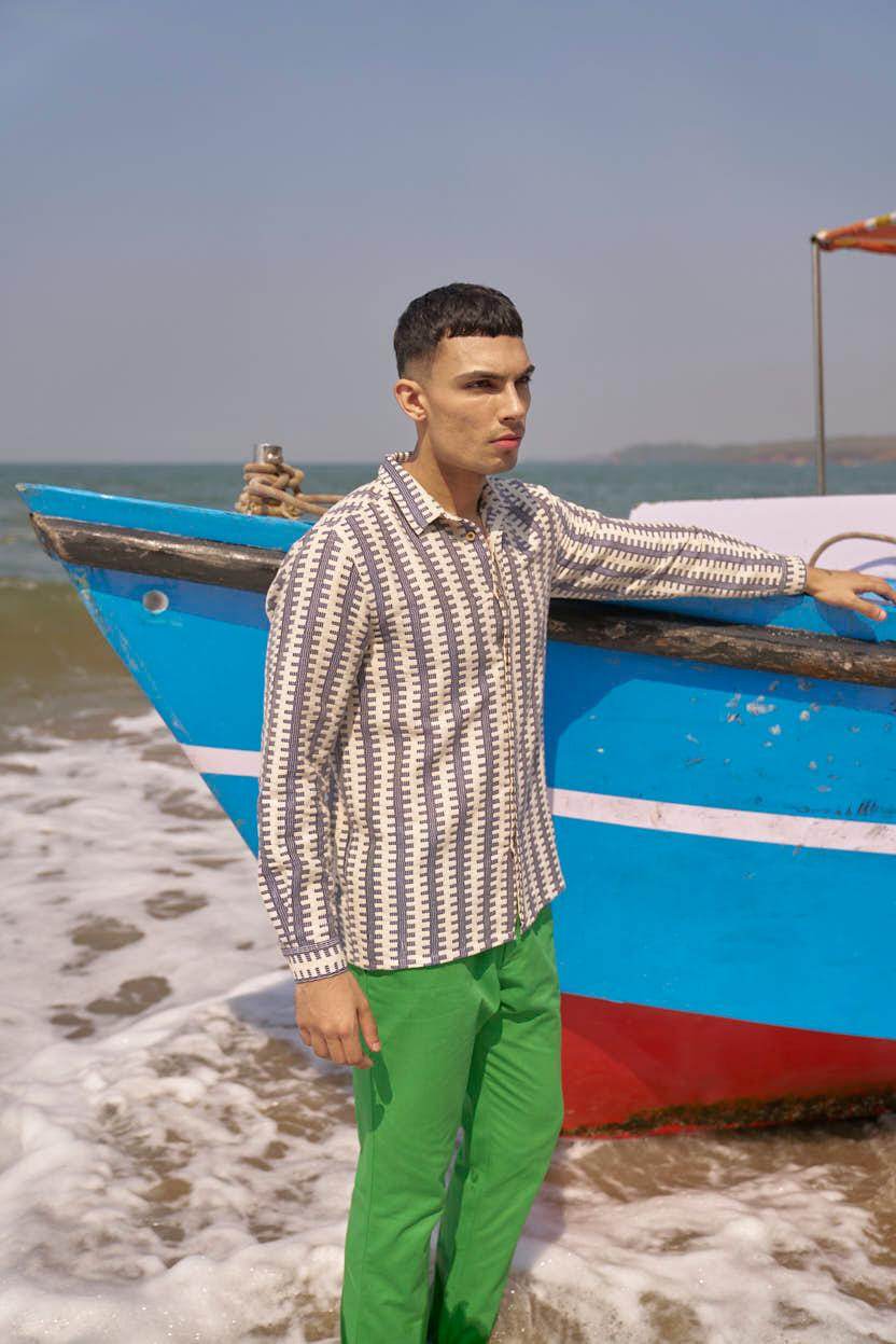 GEO STRIPE SHIRT - dash and dot