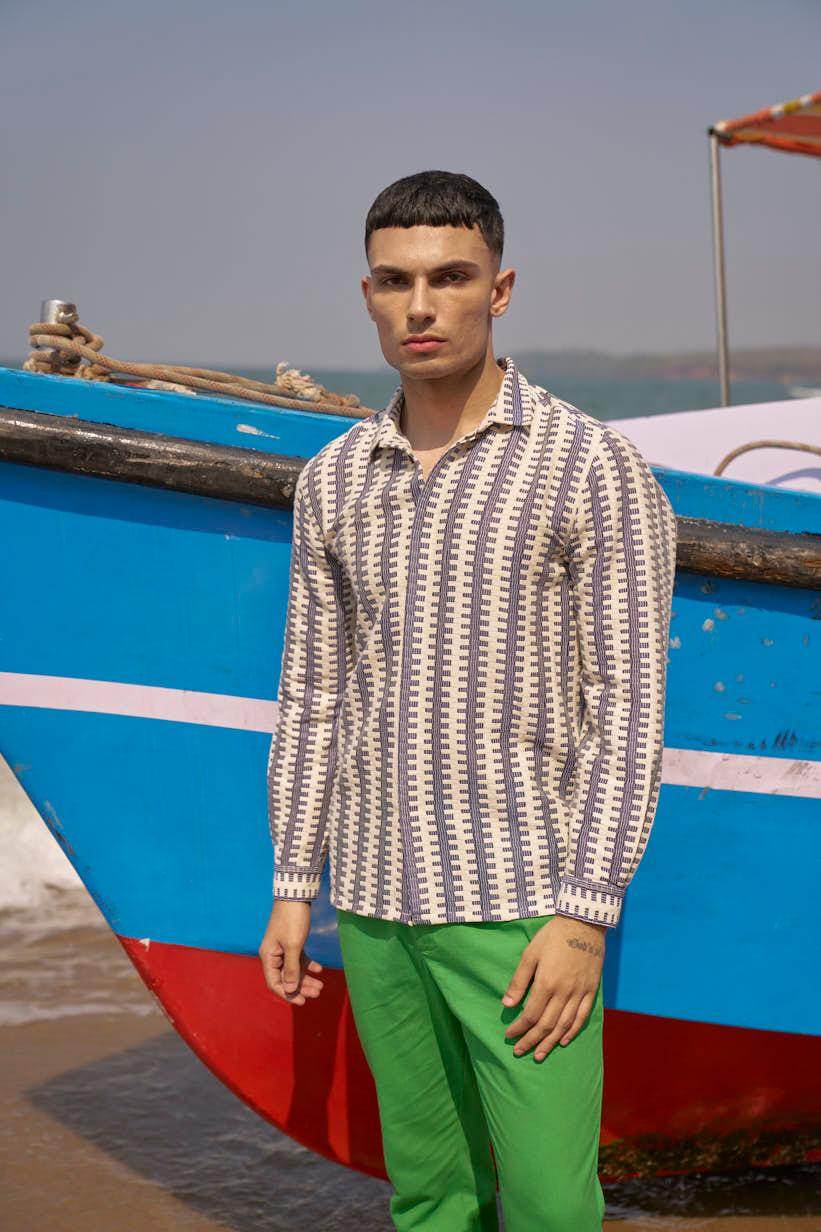 GEO STRIPE SHIRT - dash and dot