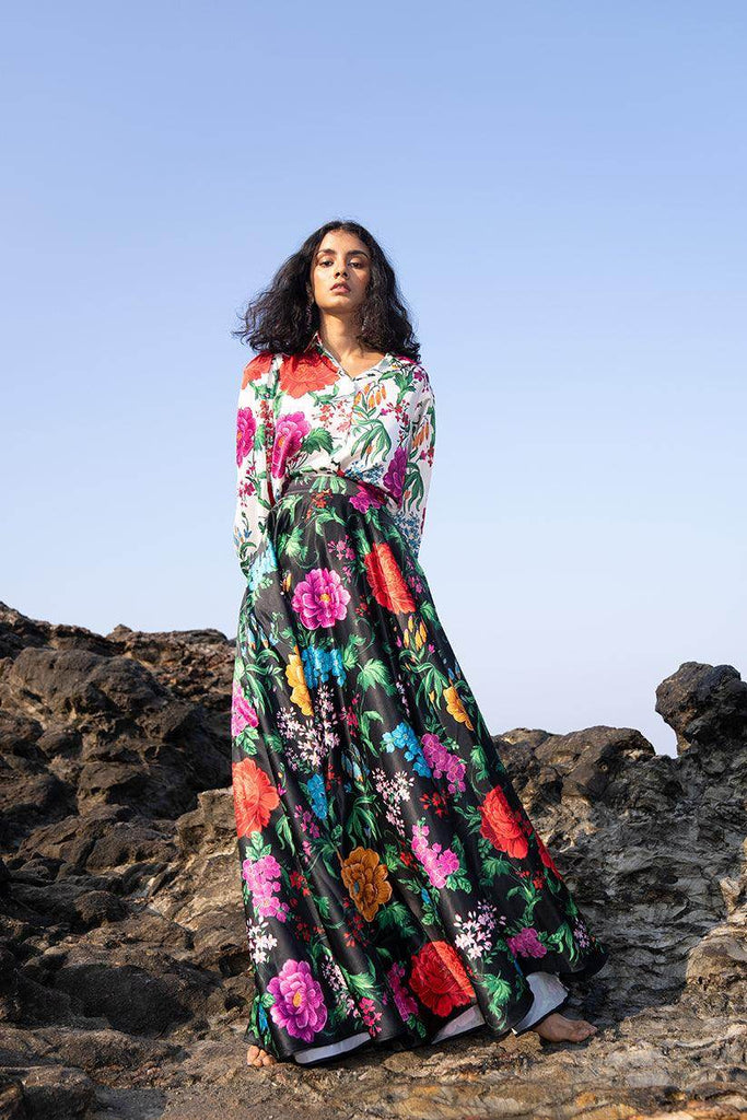 FLORAL PRINTED MAXI SKIRT SET - dash and dot dash and dot