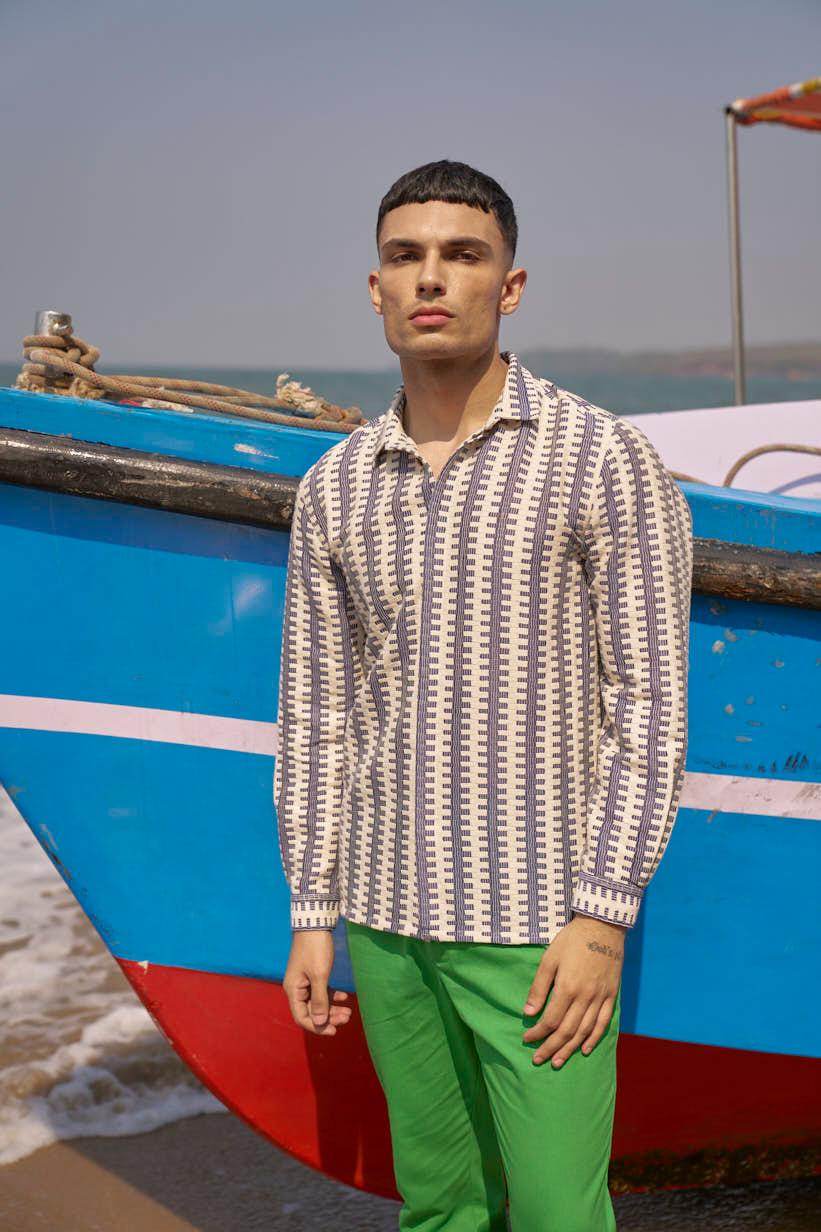 GEO STRIPE SHIRT - dash and dot